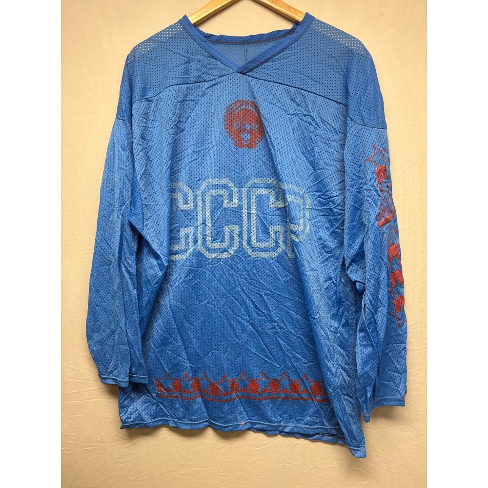 CCCP Hockey Jersey Mens‎ Blue Soviet Union Andrei Khomutov #15 M Rare Vintage